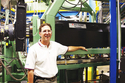 Mark Borzillo, production engineering manager, Rexam with a Davis-Standard Thermatic ...